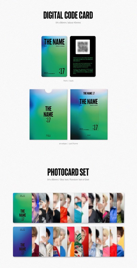 SEVENTEEN - 2022 SVT PHOTOBOOK THE NAME;17 – KPOP MARKET SEVENTEEN - 2022 SVT PHOTOBOOK THE NAME;17 – KPOP MARKET